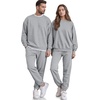 image:imageCOOFANDY Mens Sweatsuit Set Fleece Crewneck Sweatshirt and Jogger PantsLight Grey