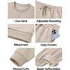 image:imageCOOFANDY Mens Sweatsuit Set Fleece Crewneck Sweatshirt and Jogger PantsLight Khaki