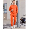 image:imageCOOFANDY Mens Sweatsuit Set Fleece Crewneck Sweatshirt and Jogger PantsOrange