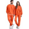 image:imageCOOFANDY Mens Sweatsuit Set Fleece Crewneck Sweatshirt and Jogger PantsOrange