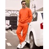 image:imageCOOFANDY Mens Sweatsuit Set Fleece Crewneck Sweatshirt and Jogger PantsOrange