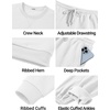 image:imageCOOFANDY Mens Sweatsuit Set Fleece Crewneck Sweatshirt and Jogger PantsWhite
