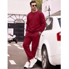 image:imageCOOFANDY Mens Sweatsuit Set Fleece Crewneck Sweatshirt and Jogger PantsWine Red