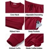 image:imageCOOFANDY Mens Sweatsuit Set Fleece Crewneck Sweatshirt and Jogger PantsWine Red
