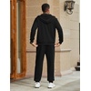 image:imageCOOFANDY Mens Sweatsuits 2 Piece Set Full Zip Hoodie Jogging Track SuitsBlack