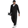 image:imageCOOFANDY Mens Sweatsuits 2 Piece Set Full Zip Hoodie Jogging Track SuitsBlack