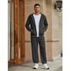 image:imageCOOFANDY Mens Sweatsuits 2 Piece Set Full Zip Hoodie Jogging Track SuitsDark Gray
