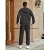 image:imageCOOFANDY Mens Sweatsuits 2 Piece Set Full Zip Hoodie Jogging Track SuitsDark Gray