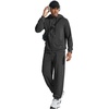 image:imageCOOFANDY Mens Sweatsuits 2 Piece Set Full Zip Hoodie Jogging Track SuitsDark Gray