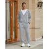 image:imageCOOFANDY Mens Sweatsuits 2 Piece Set Full Zip Hoodie Jogging Track SuitsLight Gray