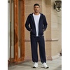 image:imageCOOFANDY Mens Sweatsuits 2 Piece Set Full Zip Hoodie Jogging Track SuitsNavy Blue