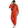 image:imageCOOFANDY Mens Sweatsuits 2 Piece Set Full Zip Hoodie Jogging Track SuitsOrange