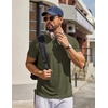 image:imageCOOFANDY Mens T Shirt Short Sleeve Casual TShirts Crew Neck Basic Tee ShirtsArmy Green