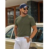 image:imageCOOFANDY Mens T Shirt Short Sleeve Casual TShirts Crew Neck Basic Tee ShirtsArmy Green