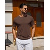 image:imageCOOFANDY Mens T Shirt Short Sleeve Casual TShirts Crew Neck Basic Tee ShirtsBrown