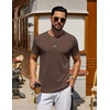 image:imageCOOFANDY Mens T Shirt Short Sleeve Casual TShirts Crew Neck Basic Tee ShirtsBrown