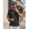 image:imageCOOFANDY Mens T Shirt Short Sleeve Casual TShirts Crew Neck Basic Tee ShirtsDark Grey