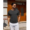 image:imageCOOFANDY Mens T Shirt Short Sleeve Casual TShirts Crew Neck Basic Tee ShirtsDark Grey
