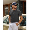 image:imageCOOFANDY Mens T Shirt Short Sleeve Casual TShirts Crew Neck Basic Tee ShirtsDark Grey