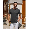 image:imageCOOFANDY Mens T Shirt Short Sleeve Casual TShirts Crew Neck Basic Tee ShirtsDark Grey