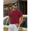 image:imageCOOFANDY Mens T Shirt Short Sleeve Casual TShirts Crew Neck Basic Tee ShirtsDeep Red