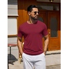 image:imageCOOFANDY Mens T Shirt Short Sleeve Casual TShirts Crew Neck Basic Tee ShirtsDeep Red