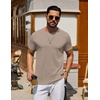 image:imageCOOFANDY Mens T Shirt Short Sleeve Casual TShirts Crew Neck Basic Tee ShirtsKhaki