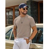 image:imageCOOFANDY Mens T Shirt Short Sleeve Casual TShirts Crew Neck Basic Tee ShirtsKhaki