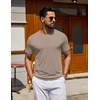 image:imageCOOFANDY Mens T Shirt Short Sleeve Casual TShirts Crew Neck Basic Tee ShirtsKhaki