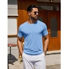 image:imageCOOFANDY Mens T Shirt Short Sleeve Casual TShirts Crew Neck Basic Tee ShirtsLight Blue