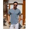 image:imageCOOFANDY Mens T Shirt Short Sleeve Casual TShirts Crew Neck Basic Tee ShirtsMisty Blue