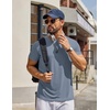 image:imageCOOFANDY Mens T Shirt Short Sleeve Casual TShirts Crew Neck Basic Tee ShirtsMisty Blue