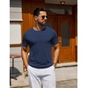 image:imageCOOFANDY Mens T Shirt Short Sleeve Casual TShirts Crew Neck Basic Tee ShirtsNavy
