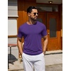 image:imageCOOFANDY Mens T Shirt Short Sleeve Casual TShirts Crew Neck Basic Tee ShirtsPurple