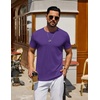 image:imageCOOFANDY Mens T Shirt Short Sleeve Casual TShirts Crew Neck Basic Tee ShirtsPurple