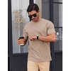 image:imageCOOFANDY Mens T Shirt Short Sleeve Cotton Blend TShirts Crew Neck Casual Summer Basic Tee ShirtsKhaki