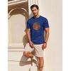 image:imageCOOFANDY Mens T Shirt Short Sleeve Cotton Blend TShirts Crew Neck Casual Summer Basic Tee ShirtsSunset Palms