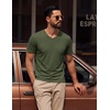 image:imageCOOFANDY Mens T Shirts Short Sleeve V Neck TShirt Casual Plain Basic TeeArmy Green