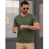 image:imageCOOFANDY Mens T Shirts Short Sleeve V Neck TShirt Casual Plain Basic TeeArmy Green