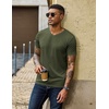 image:imageCOOFANDY Mens T Shirts Short Sleeve V Neck TShirt Casual Plain Basic TeeArmy Green