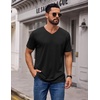 image:imageCOOFANDY Mens T Shirts Short Sleeve V Neck TShirt Casual Plain Basic TeeBlack 3pack