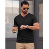 image:imageCOOFANDY Mens T Shirts Short Sleeve V Neck TShirt Casual Plain Basic TeeBlack