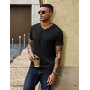 image:imageCOOFANDY Mens T Shirts Short Sleeve V Neck TShirt Casual Plain Basic TeeBlack