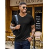 image:imageCOOFANDY Mens T Shirts Short Sleeve V Neck TShirt Casual Plain Basic TeeBlack