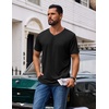 image:imageCOOFANDY Mens T Shirts Short Sleeve V Neck TShirt Casual Plain Basic TeeBlack