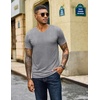 image:imageCOOFANDY Mens T Shirts Short Sleeve V Neck TShirt Casual Plain Basic TeeBlack White Light Gray