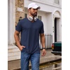 image:imageCOOFANDY Mens T Shirts Short Sleeve V Neck TShirt Casual Plain Basic TeeBlack White Midnight Blue