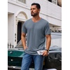 image:imageCOOFANDY Mens T Shirts Short Sleeve V Neck TShirt Casual Plain Basic TeeHazy Blue