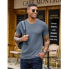 image:imageCOOFANDY Mens T Shirts Short Sleeve V Neck TShirt Casual Plain Basic TeeHazy Blue