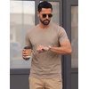 image:imageCOOFANDY Mens T Shirts Short Sleeve V Neck TShirt Casual Plain Basic TeeKhaki